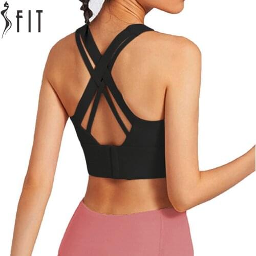 Nylon Top Womens tube top Shockproof sports fitness bra yoga vest sexy Breathable Underwear Yoga running Bra For Women