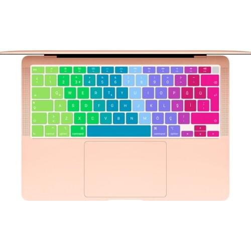 Dustrproof Silicone EU Turkish Laptop Keyboard Cover Protector For MacBook Air 13 touch bar ID A2179 M1 A2337 (2020 Release)