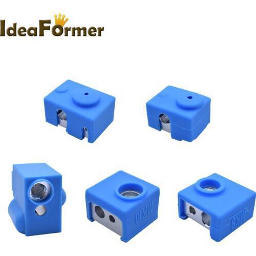 3D printer Protective Silicone Sock Cover Case+Heated Block Kit for MK7 MK8 V5V6 Volcano heat block E3D 3D Printer Parts set
