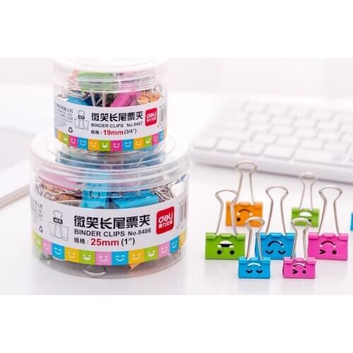 2 Size 40pcs/48pcs Colorful Metal Paper Clips Swallow Tail File Notes Classified Clips Student Stationery School Office Supply