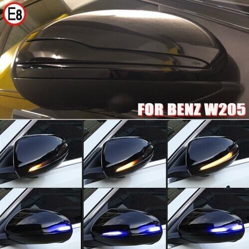 2Pieces For Mercedes Benz C Class W205 E W213 S W222 W217 Dynamic LED Turn Signal Blinker Sequential Side Mirror Indicator Ligh