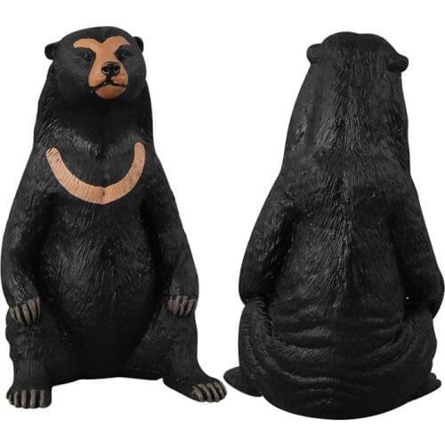 5 Kinds Simulation Black Bear Figure Collectible Toys Solid Wild Animal Action Figures Kids Animal Cognitive Toys