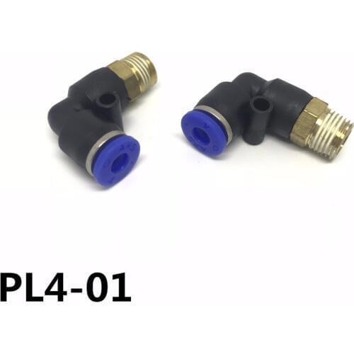 50Pcs PL4-01 En Forme de L Raccord Pneumatique Rapide PL4-1