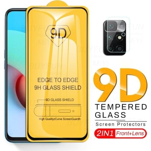 9D Full Glue Tempered Glass For Xiaomi Redmi 10 9H Premium Screen Protectors On Redmi10 Redmy Readmi 10 6.5inch Camera Lens Film