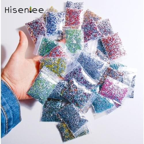 High Quality Hot Sale Fashion 2mm1000pcs Multi-color Flat Back Acrylic Rhinestone DIY Nail Art Jewelry Decoration