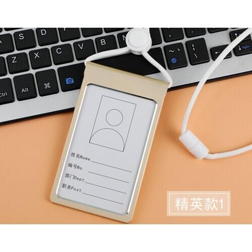 Free shipping 20pcs/lot customized logo ID card holder; aluminum alloy identity card holder; employees card holder with lanyard