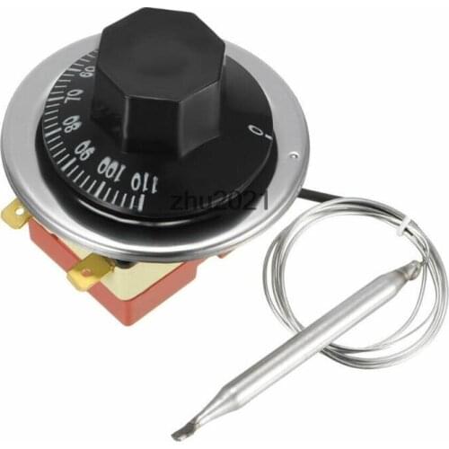 Electric Oven Thermostat, Adjustable Temperature Controller, 30-110℃ 16A 2 Pin