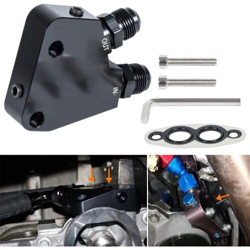 Chuang Qian Engine Oil Cooler Adapter Kit for GM LS LS1 LS2 LS3 LS6 LS7 LS9 2005-2019 Corvette (5-Pack)