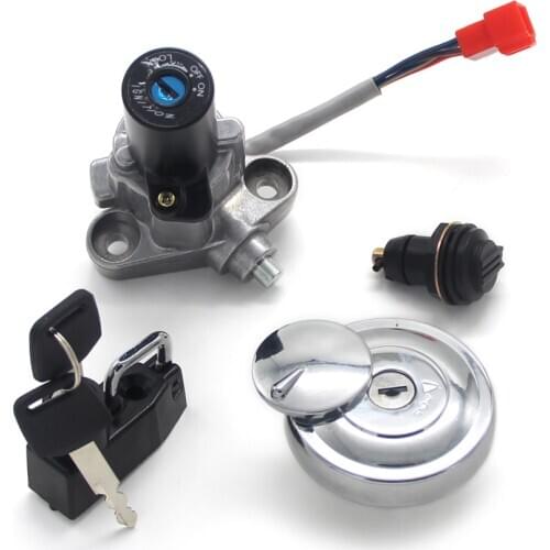 Motorcycle Key Fuel Cap Kit Ignition Switch For Yamaha XVS650A Drag Star Classic XVS650AT Silverado 4TR-82501-00 4TR-82021-00