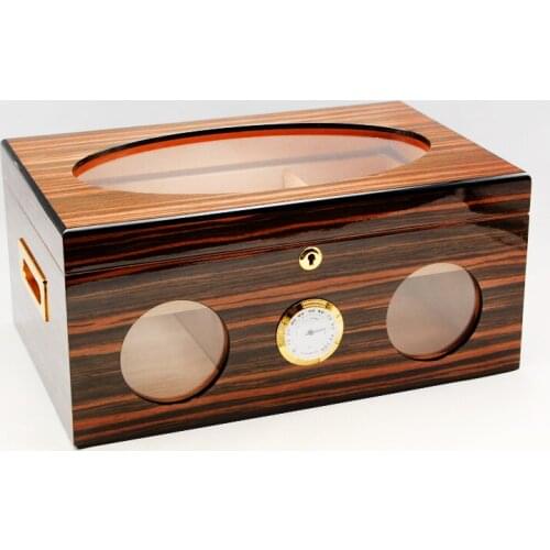 COHIBA Cedar Wood Cigar Humidor Pretty Storage Box with Lock Humidifier Hygrometer New Style