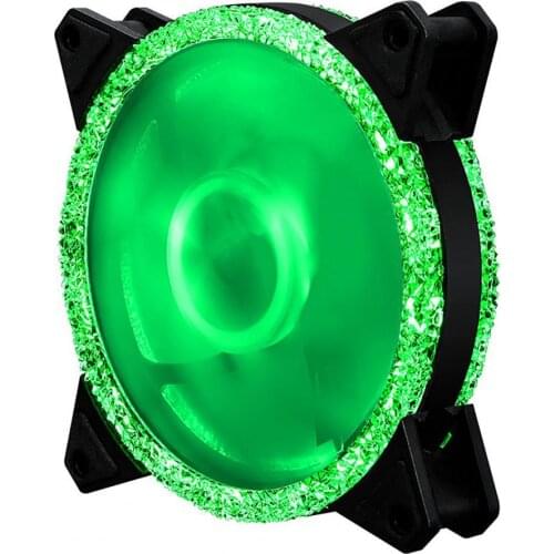 12cm Computer Cooling Fan DC 12V Large 4 Pin Quiet CPU Power Cooler Rainbow Lighting Chassis Case Fan Heatsink for Desktop PC