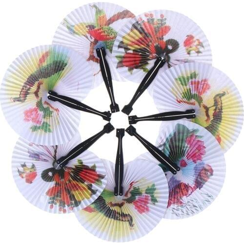 Summer Handheld Fan Chinese Folding Hand Fan Printed Paper Decorative gift