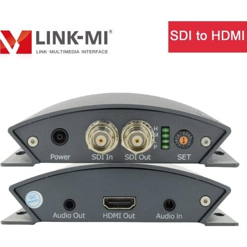 LINK-MI PSH01 SDI to HDMI Converter 1080p to 1080i HD SDI Converter 3G HD SD Support Up/Down-conversion Function DIP Switch
