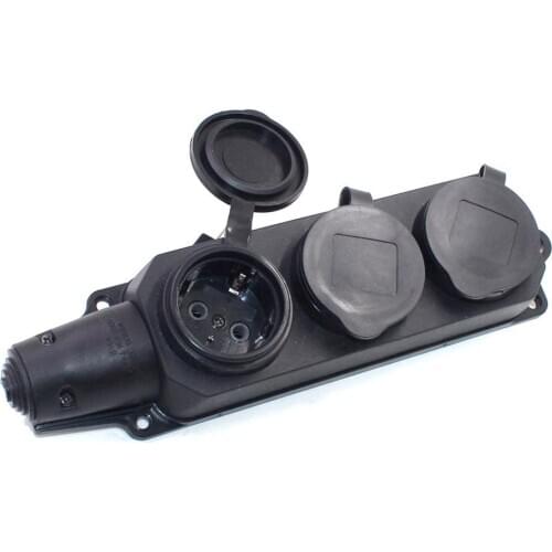 NEW Black 250V 16 AMP 3 PIN Indudtrial Site Plug AC Sockets Male/Female 3600W Waterproof Level IP44