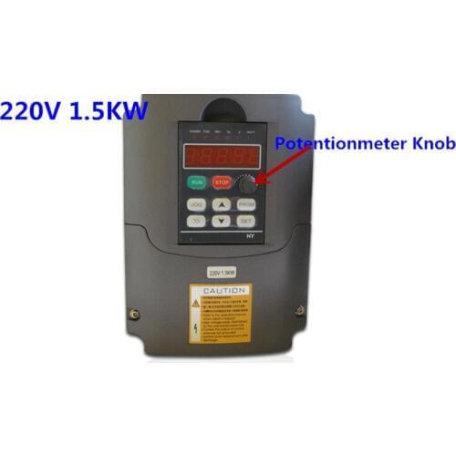 NEW Variable Frequency Drive VFD Inverter 1.5KW 2HP 220V 7A 1.5kw inverter with Potentiometer Knob 220V AC