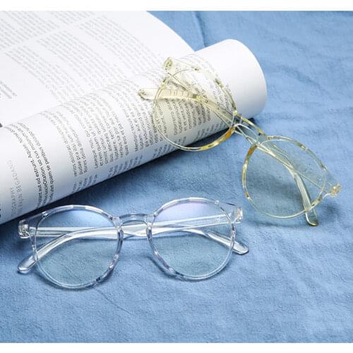 2020 Eyewear Frame Anti Blue Light Game Glasses Computer Glasses Anti Glare Eyeglasses Frame Women Round Clear Lens Glasses