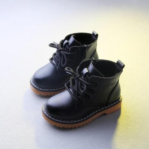 Autumn winter new girls fashion shoes comfortable Non-slip Cool Keep warm boys Martin boots Childrens the British style