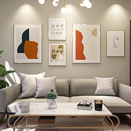 Art figure poster Nordic waterproof canvas painting abstract print line painting letter pictureArt figure poster Nordic waterpro