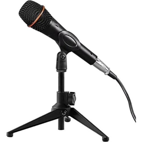 Microphone Stand Mini Desk Microphone Tripod Desktop Adjustable Height Microphone Stand Wired and Wireless Microphone Universal