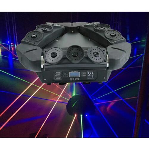 Professional RGB Laser Spider Lights Moving Head laser Light Triangle Spider Moving Head DMX512 Control DJ Stage Laser Lighting