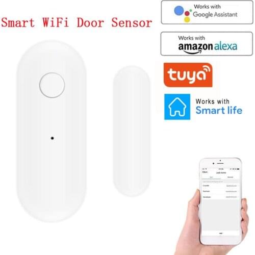 Tuya Smart WiFi Door Sensor Door Open / Closed Detectors Compatible With Alexa Google Home Smart Life APP Hot