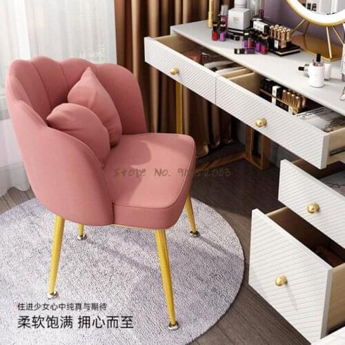 Makeup chair dressing stool dressing table chair girl cute bedroom stool light luxury makeup stool dressing chair petal chair
