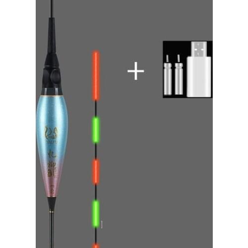 LED Fishing Electronic Float Set Smart Fishing Float USB Charger Fish Bite AutomaticL Remind Color Change Night Fishing Tackle