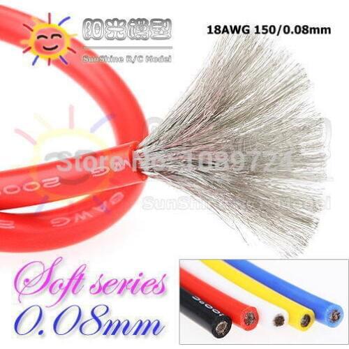 UL 3135 18AWG Silicone wire 18 AWG silica gel wires Conductor construction 150/0.08 18# high temperature Tinned copper cable