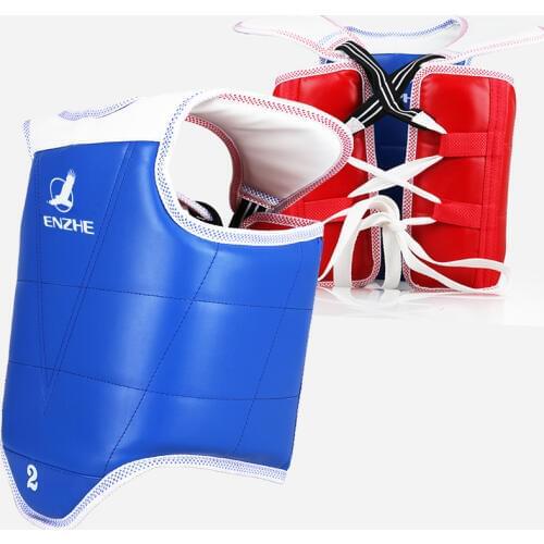 WTF approve Taekwondo chest guard Children adult red blue Karate Taekwondo protectors vest support TKD protection reversible