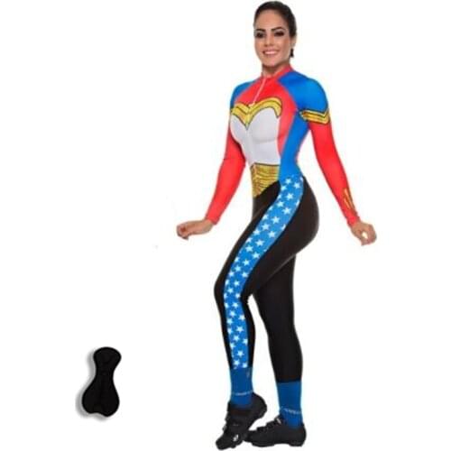 Womens Cycling Jersey Suit, 2021 Breathable Cycling Clothing Triathlon Jumpsuit Road Bike Mountain Race Bicycle Jerseys Sets