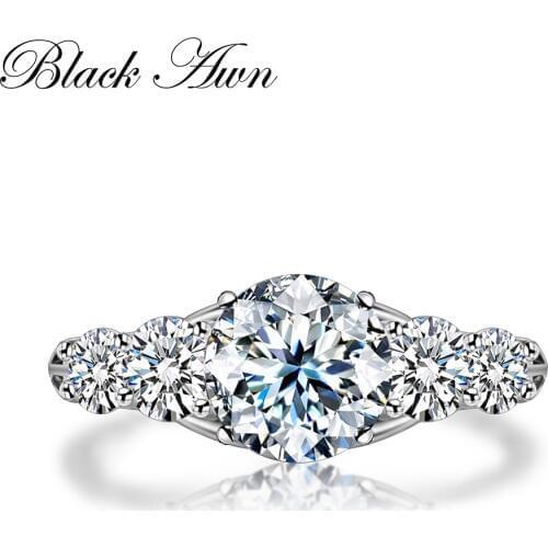 Fashion Anillos Mujer 925 Sterling Silver Jewelry Trendy Wedding Rings for Women Engagement Ring Luxury Bague Femme Bijoux C149