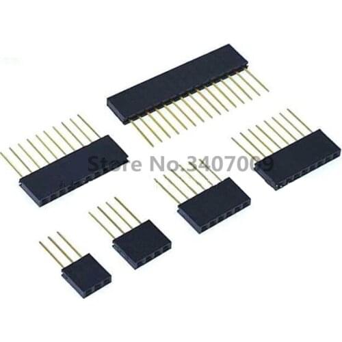 20PCS 2P-10P Single Row Straight FEMALE PIN HEADER 2.54MM PITCH pin long 11MM Strip Connector Socket FOR arduino PCB