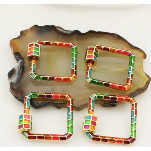 22mm 10pcs/lot New style cz clasp charm,fashion cubic zirconia mirco pave charm,handmade diy necklace/bracelet jewelry