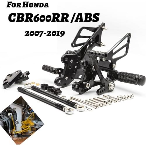 CNC Aluminum Adjustable Motorcycle Rearset Footrest For Honda CBR600RR ABS CBR 600 RR CBR600 RR Quick Shifter Footpeg Foot Pedal