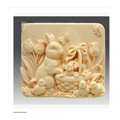 Free shipping rabbit /flower/butterfly silicon soap mold Cake decoration mold handmade soap mold The candle mould