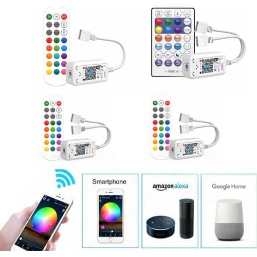Magic Home APP 2.4G RF wireless remote DC5V 12V 24V LED Strip WIFI RGB RGBW RGB+CCT Controller Android IOS for Alexa Google Home