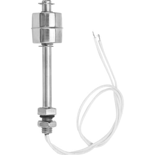 Liquid Water Level Sensor Interruptor 0~220V Stainless Steel Float Switch for Pool Can 100mm Liquid Level Sensor