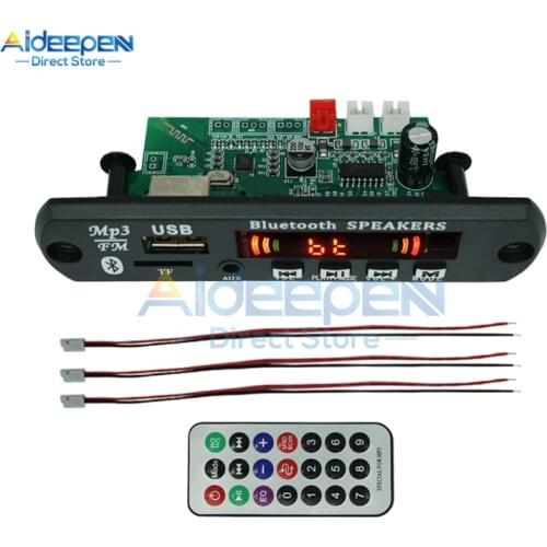 DC 12V 2*15W Amplifier MP3 Decoder Board Bluetooth V5.0 Car MP3 Player USB Recording Module FM AUX Radio For Speaker Handsfree