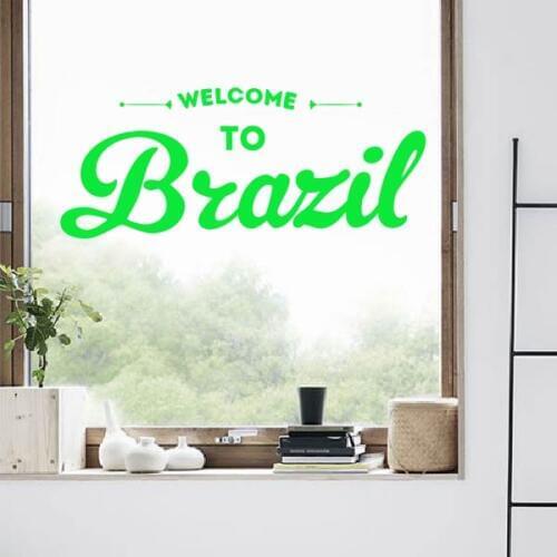 Welcome to Brazil Brasil Wall Sticker Fantastic Wall Art Decal Wall Quote Sticker Home Decor Fashionable Wedding Decor Removable