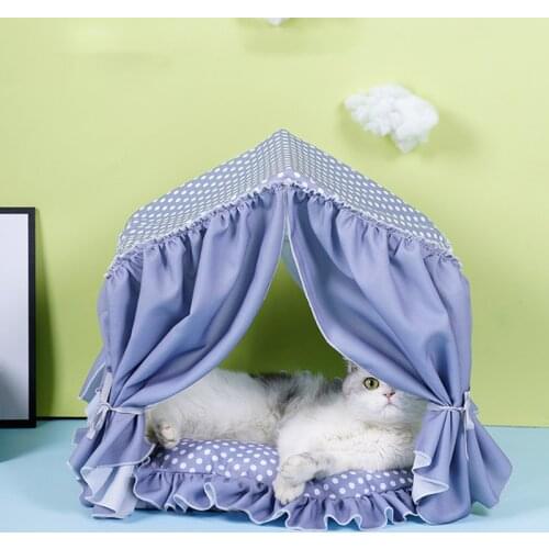 Cat bed accessories cats sleeping house pet basket tent furniture pets cushion small dog kennels wigwam Removable and washable