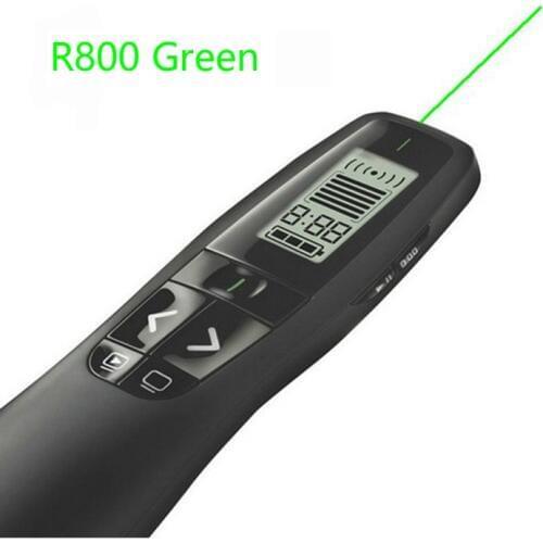 Logitech R800 Presenter Bright 5MW Green Laser Pointer 2.4 GHz Wireless USB Receiver Range UP To 50 Foot Plug-and-play