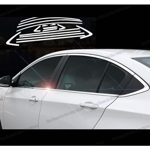 Lsrtw2017 Stainless Steel Car Window Post Chrome Trims for Chevrolet Cavalier Onix 2020 2021 Accessories Kit Auto