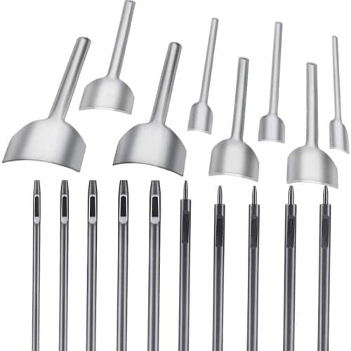 MIUSIE 18 Pcs Leather Hole Punch 0.5mm-3.5mm And Leather Craft Tools Half-Round Cutter Punch 3mm-40mm For Leather Craft