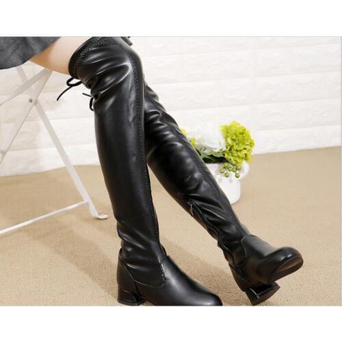 Fashion classic New Shoes Women Boots Black Over the Knee Boots Sexy Female Autumn Winter lady Thigh High Boots size33-40
