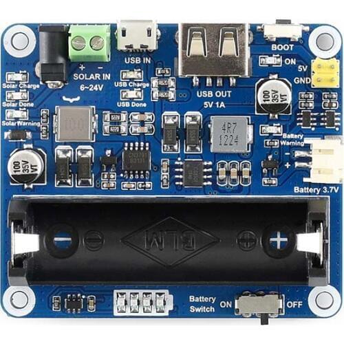 Waveshare Solar Power Management Module for 6V~24V Solar Panel Supports MPPT function USB connection battery charging