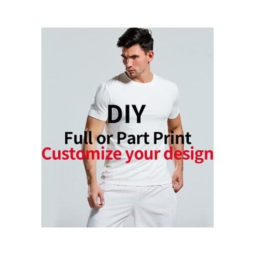 Your OWN Design Brand Logo Picture Customize Men and DIY Cotton T shirt Short sleeve Casual T-shirt tops Tee