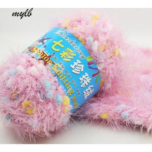 Mylb 10balls=500g Fur Yarn Skein High Quality Ultra Soft Coral Colorful Fleece Baby Warm Yarn Knitting Hot Sale