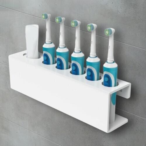 Wall Mounted Toothbrush Holder Electric Teeth Brush Toothpaste Holder Bathroom Accessorie Stand Shaving Brush Organizer Bathroom