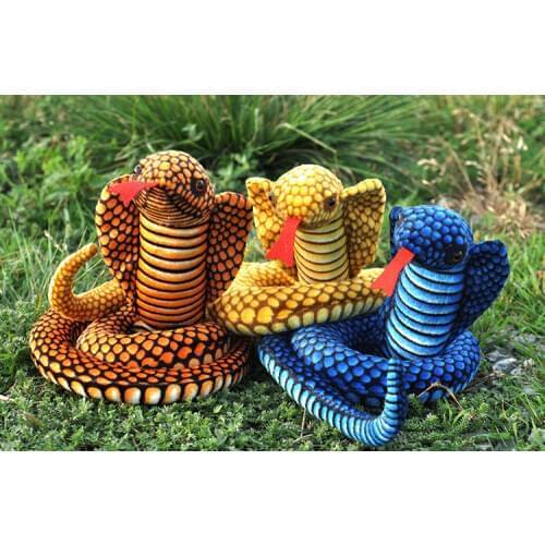 One piece new creative plush cobra toy simulation snake doll gift about 25x25cm 2737