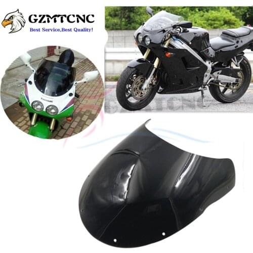 Motorcycle Front Glass 89 90 ZXR250 Windscreen Windshield for Kawasaki ZXR 250 ZXR250R 1989 1990 Double Lamp Wind Screen Shield